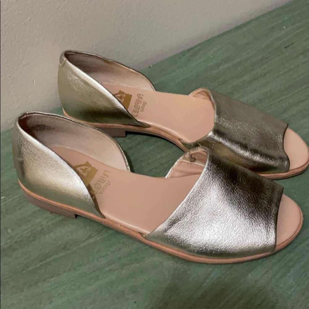 Crown Vintage Metallic Slip On Sandals